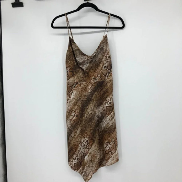 Guess snakeskin cowl neck mini slip dress Lucy NWT - Picture 13 of 16